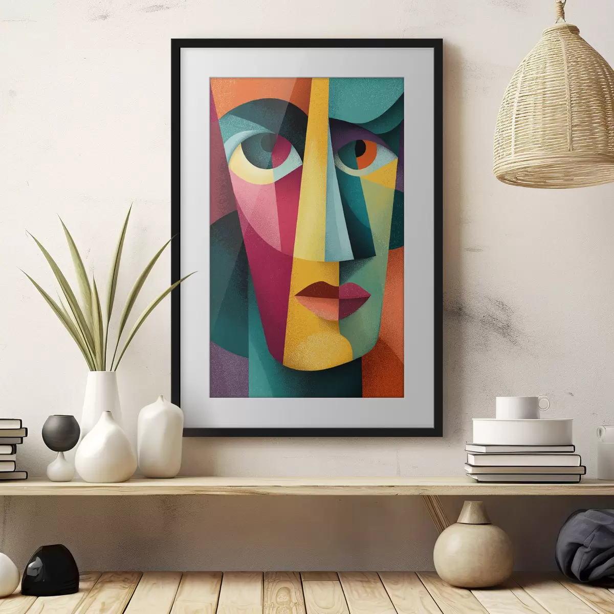 Poster Geometrisches Gesicht f49831