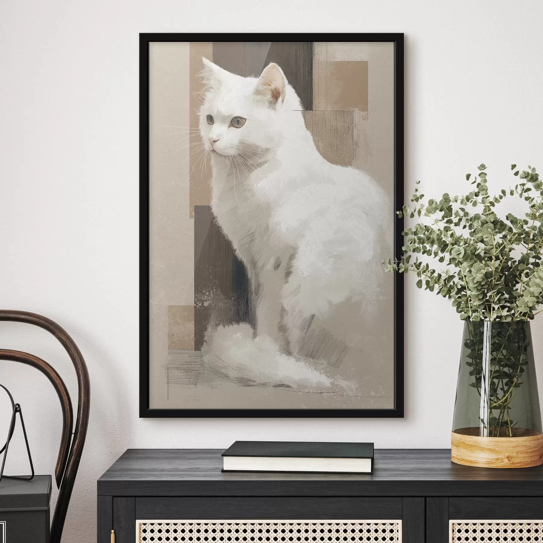 Fototapete Weiße Katze f49837