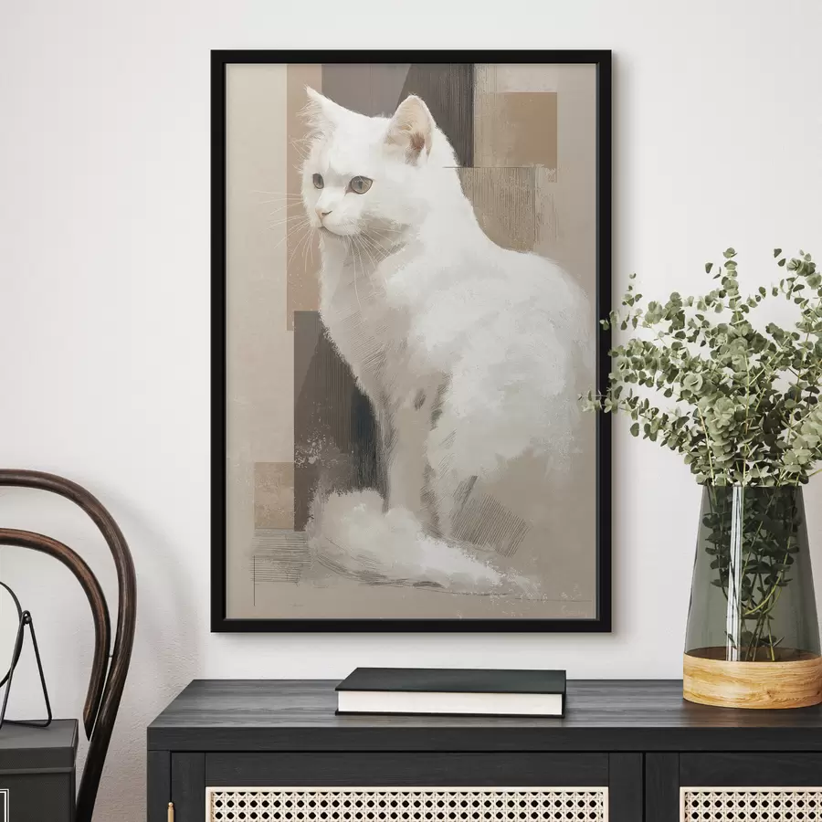 Fototapete Weiße Katze f49837