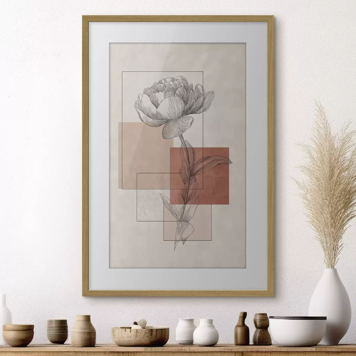 Poster Moderne Pfingstrose f49842