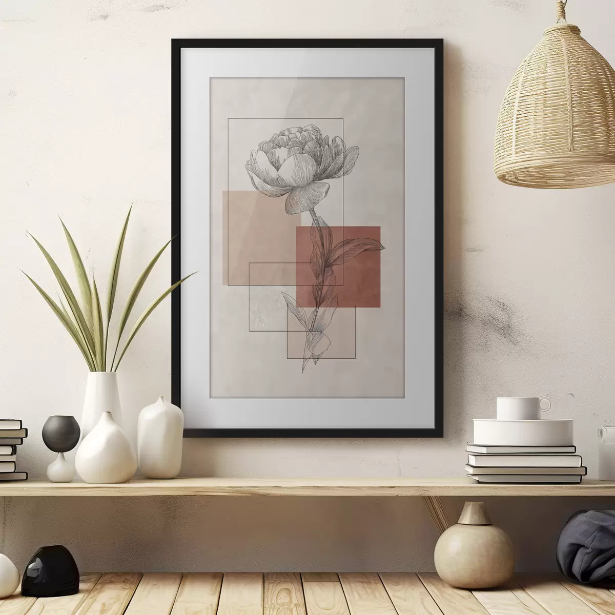 Poster Moderne Pfingstrose f49842