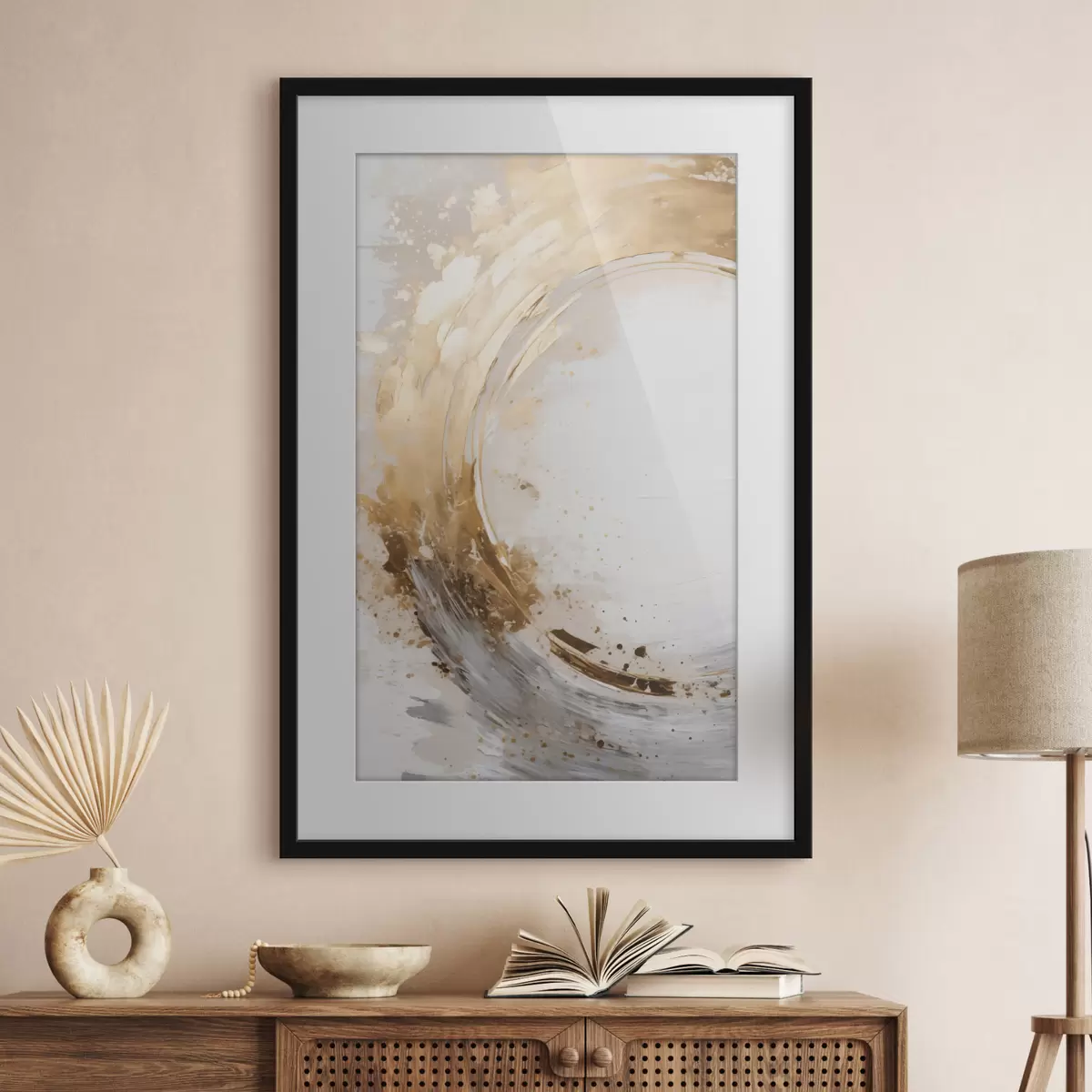 Poster Goldener Kreis in Bewegung f49789