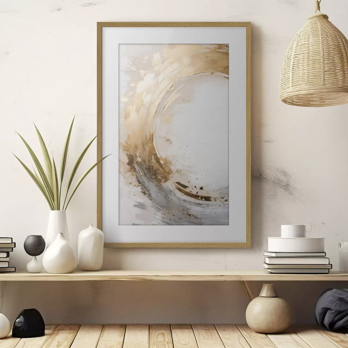 Poster Goldener Kreis in Bewegung f49789