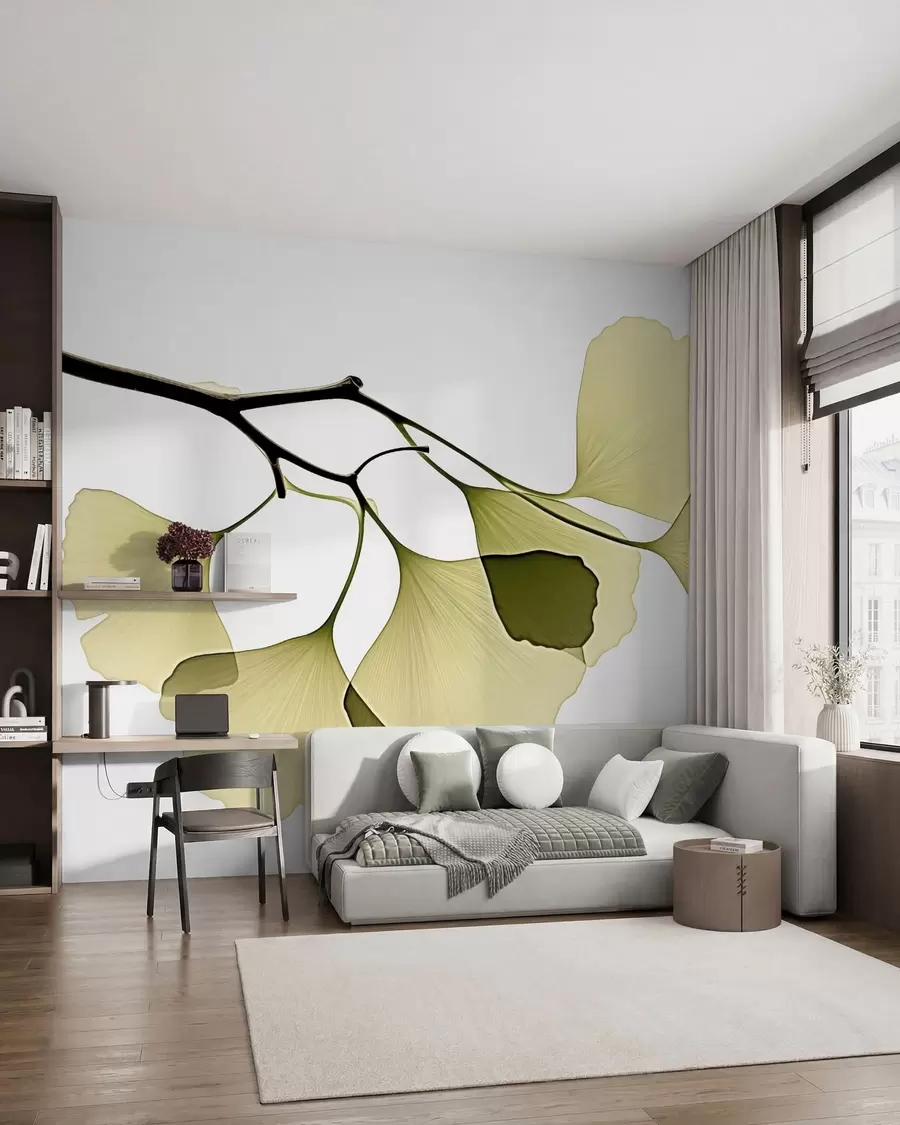 Fototapete Ginkgo-Fächerblätter w09968