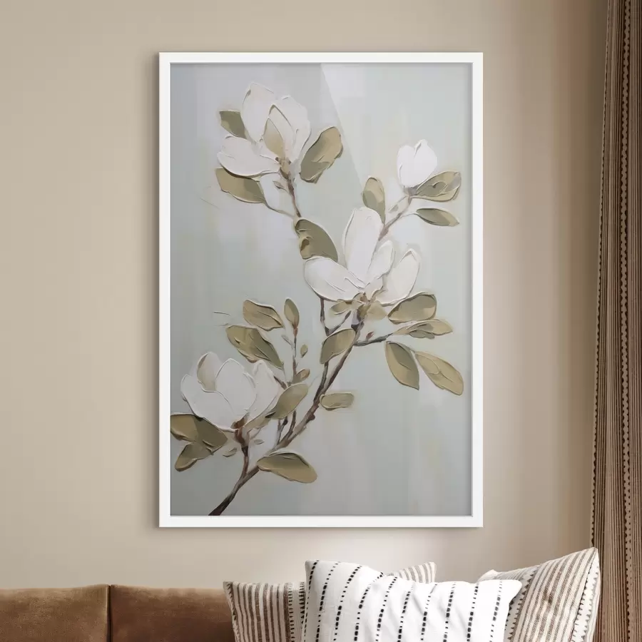 Fototapete Ein Magnolienzweig, Nachbildung eines Gemäldes f49902