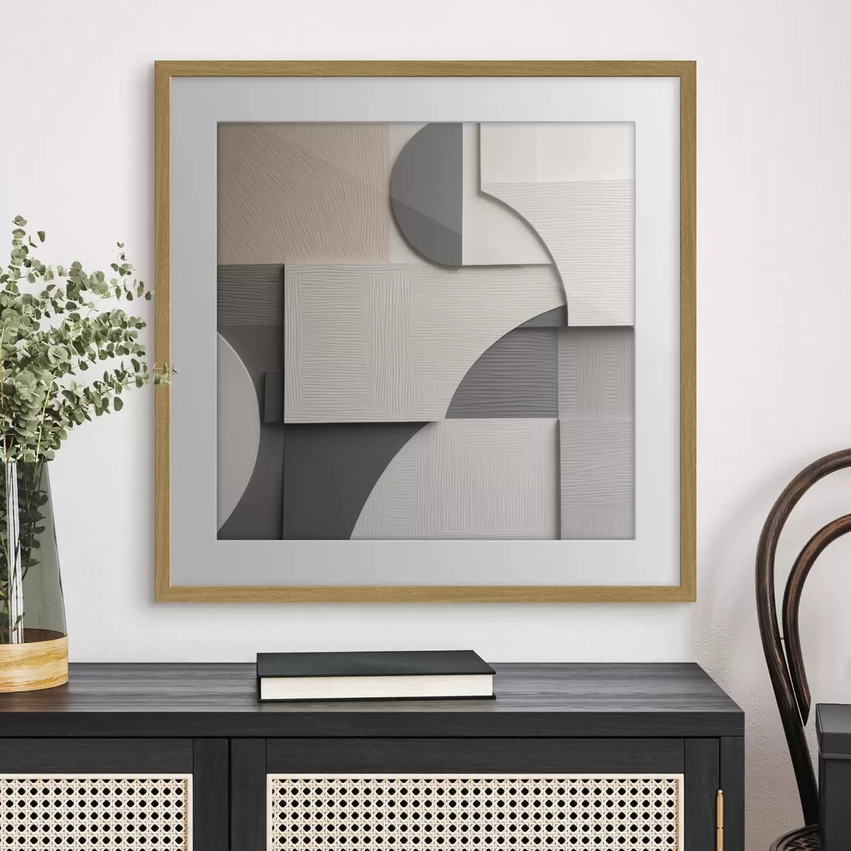 Poster Geometrische Abstraktion, flächige Illustration f49906