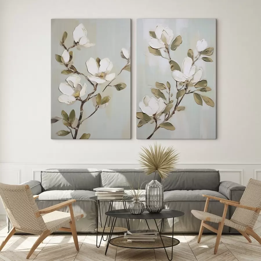 Fototapete Ein Magnolienzweig, Nachbildung eines Gemäldes m30734