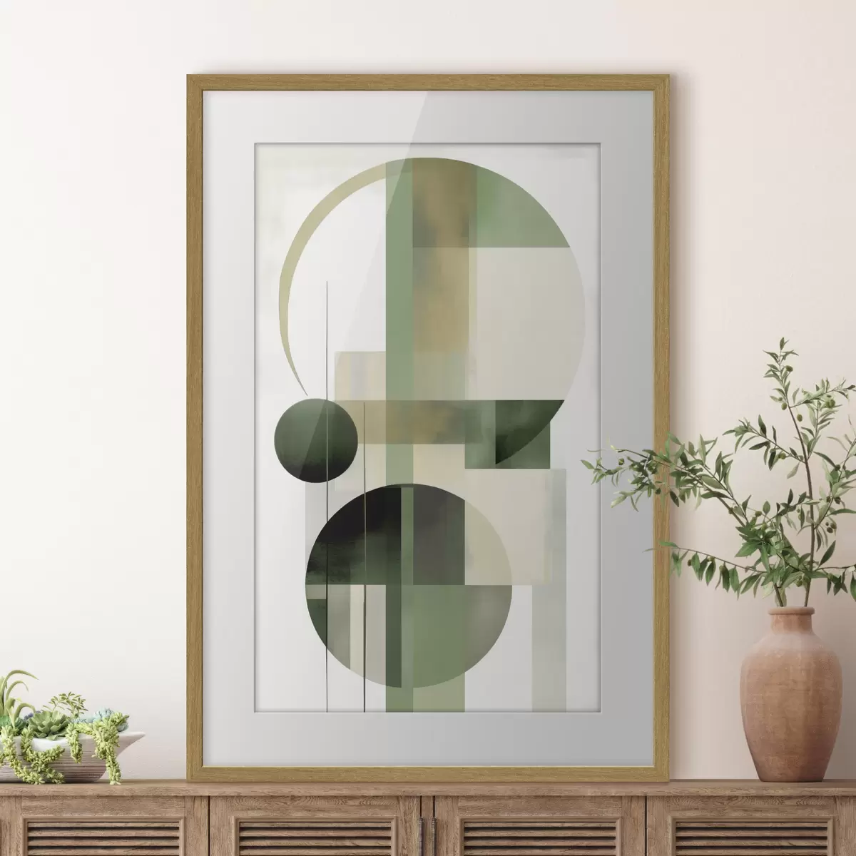 Poster Abstraktion mit Kreisen f49853