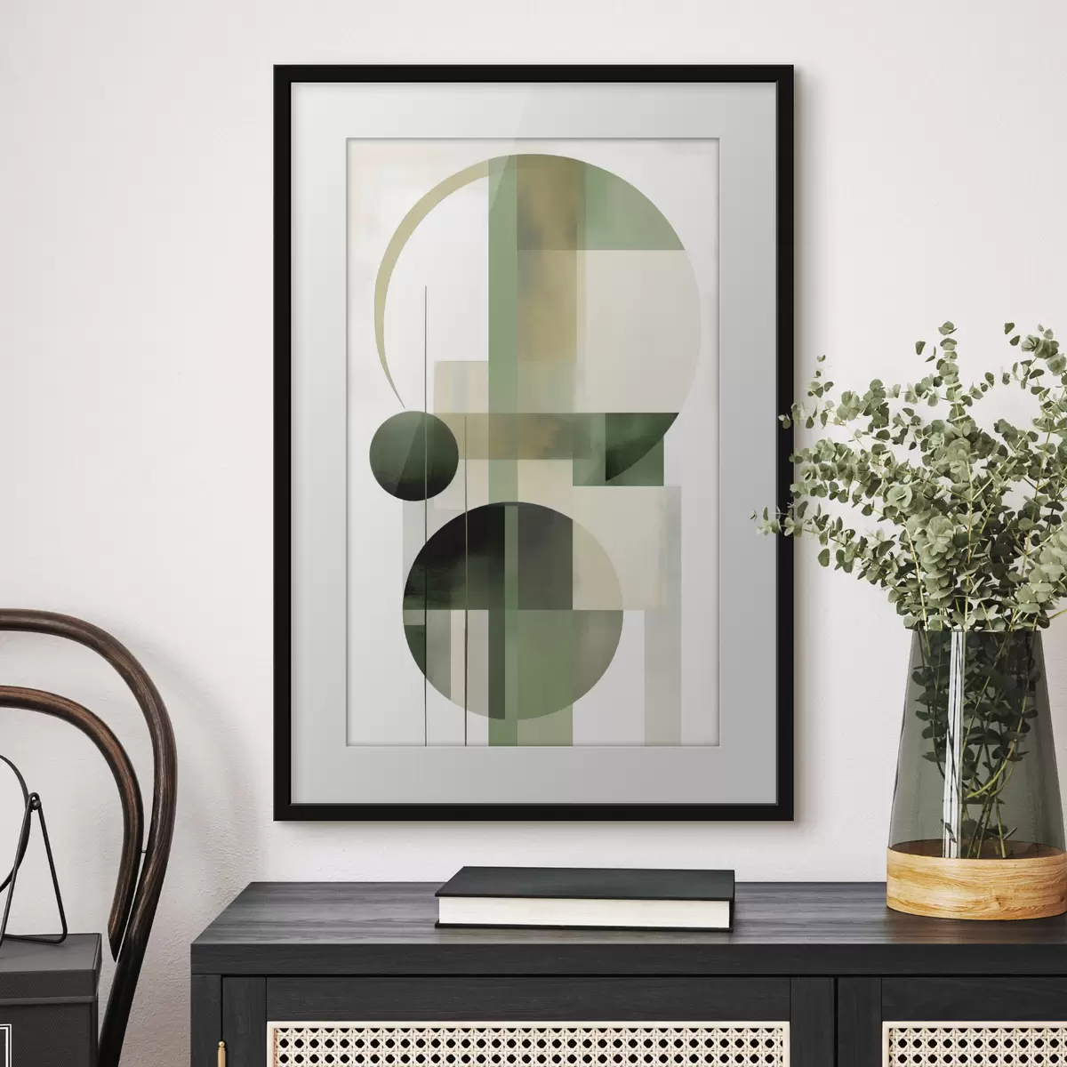 Poster Abstraktion mit Kreisen f49853