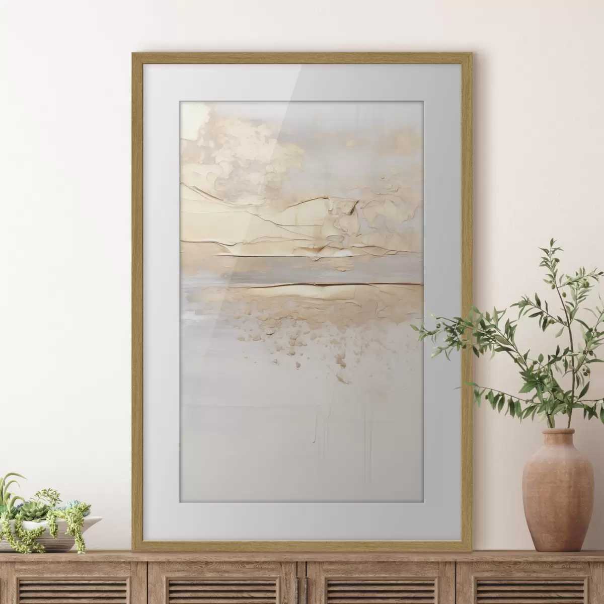 Poster Beige Abstraktion f49986