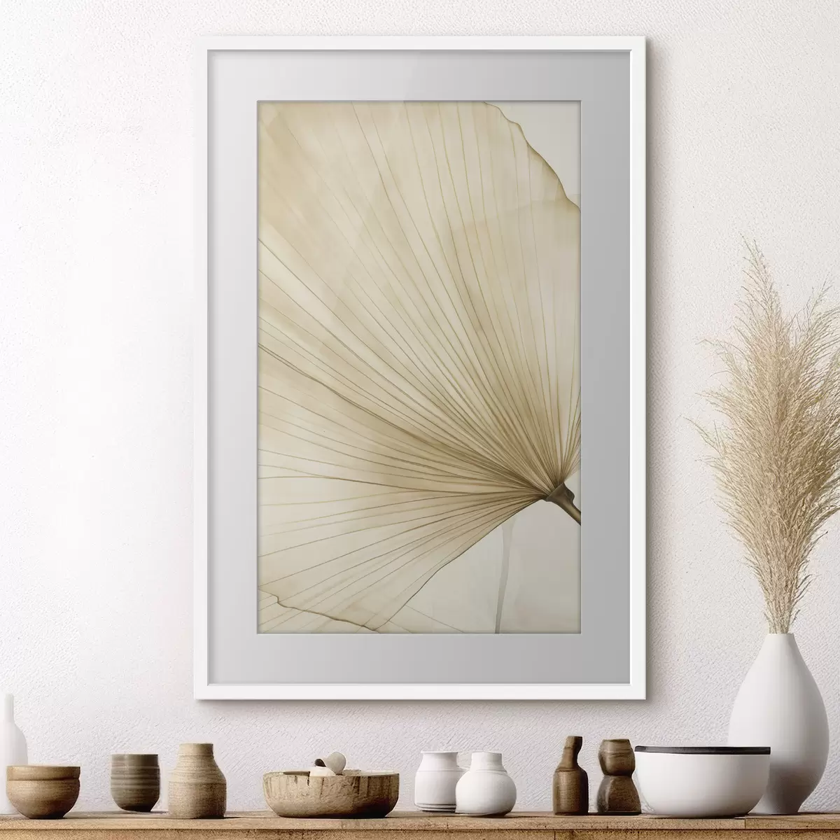 Poster Helles Palmblatt f50021