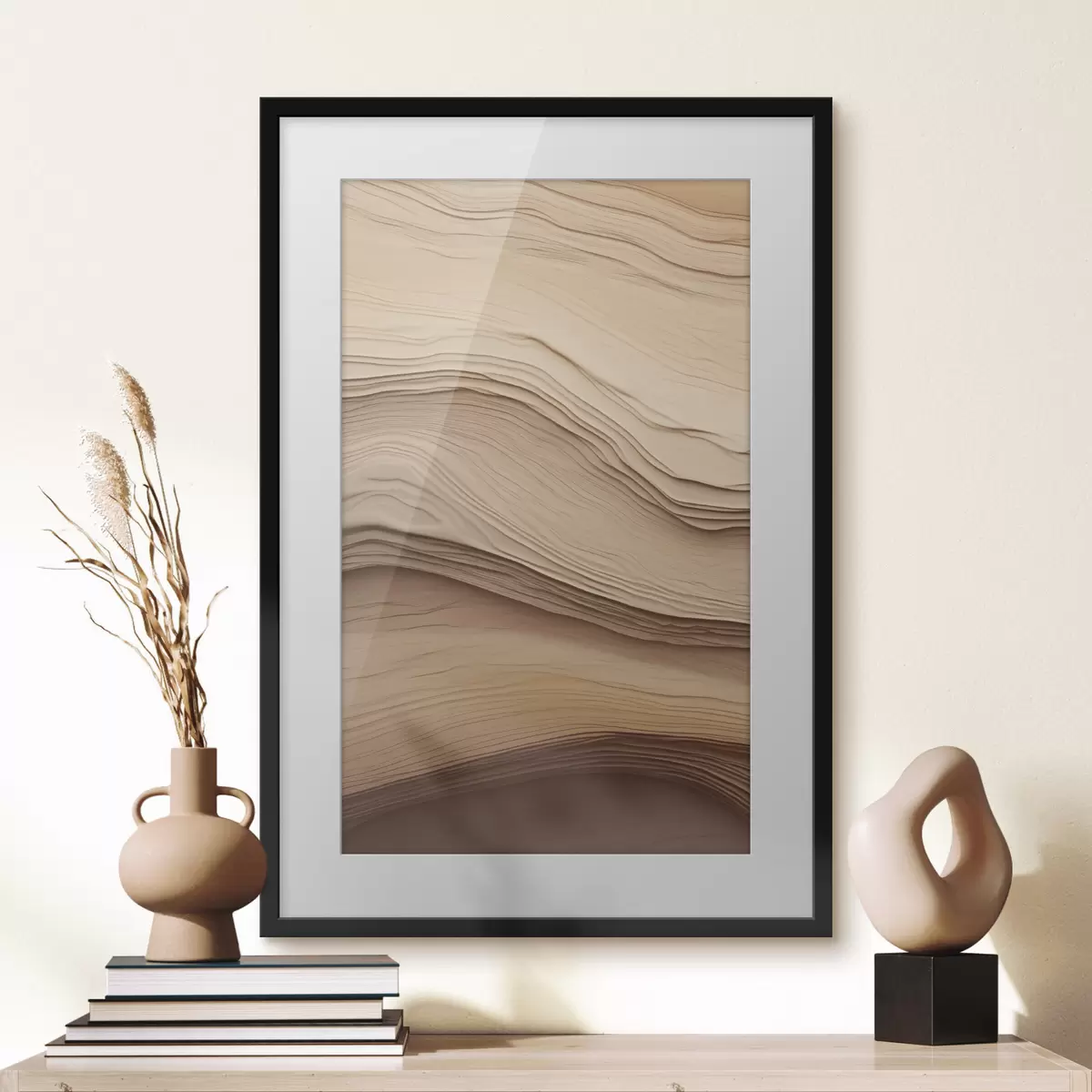 Poster Beige Abstraktion f50023