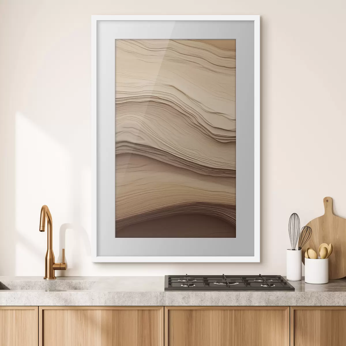 Poster Beige Abstraktion f50023