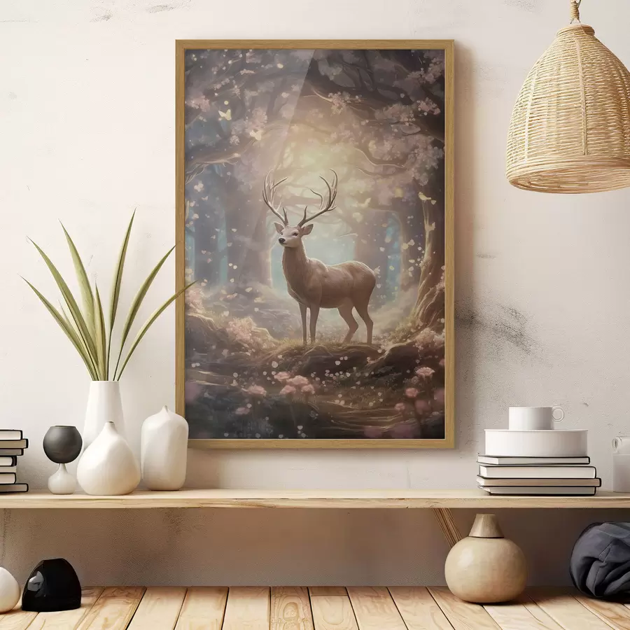 Fototapete Hirsche im Wald f50028