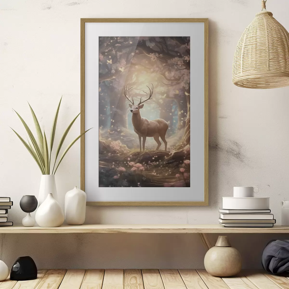 Poster Hirsche im Wald f50028