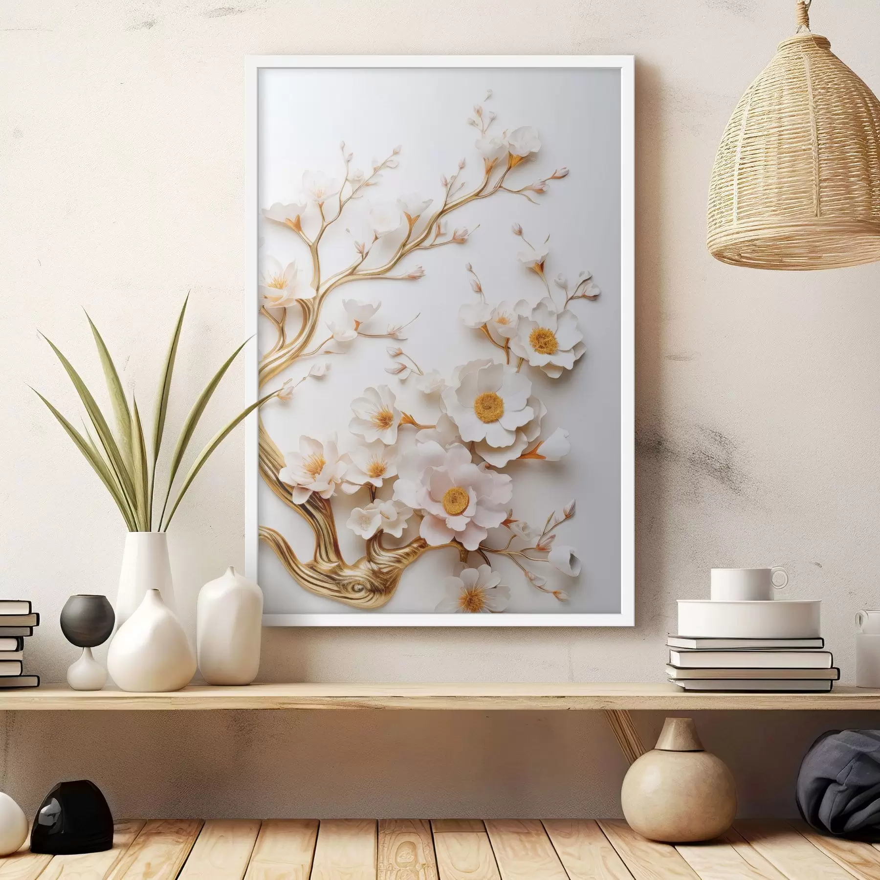 Fototapete Weiße Magnolien f50033