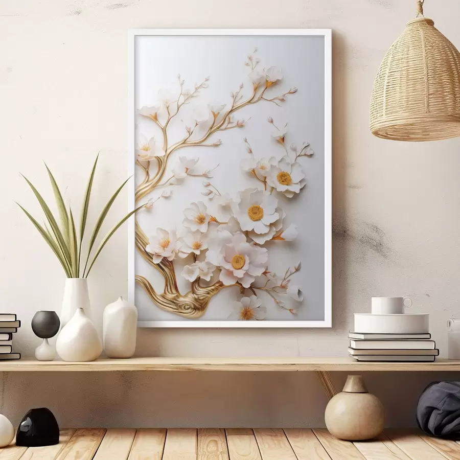 Fototapete Weiße Magnolien f50033