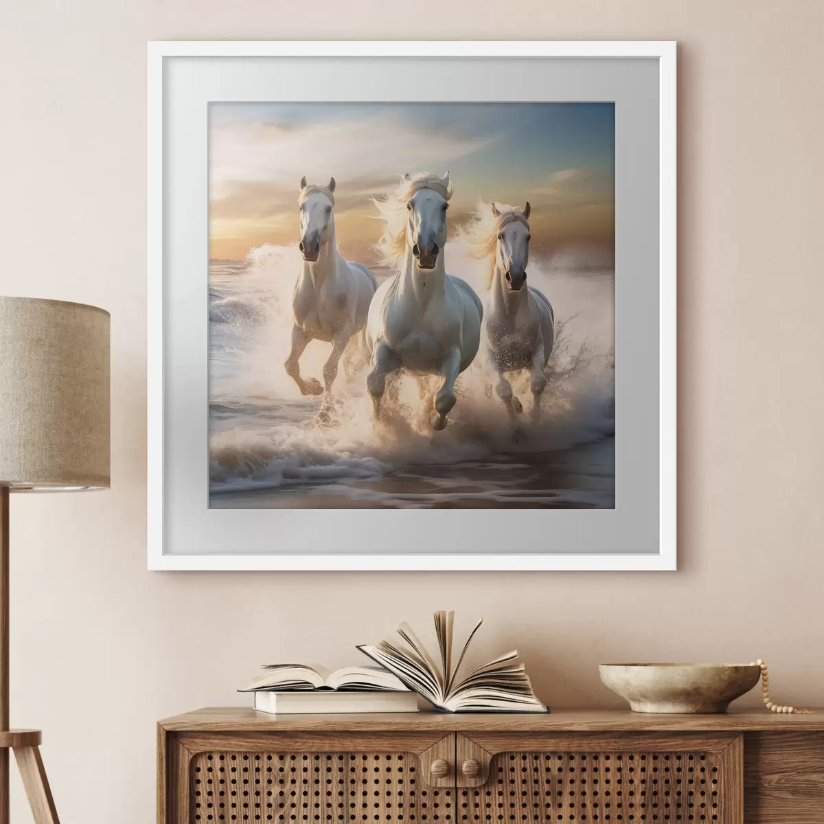 Poster Pferde am Ufer f50037