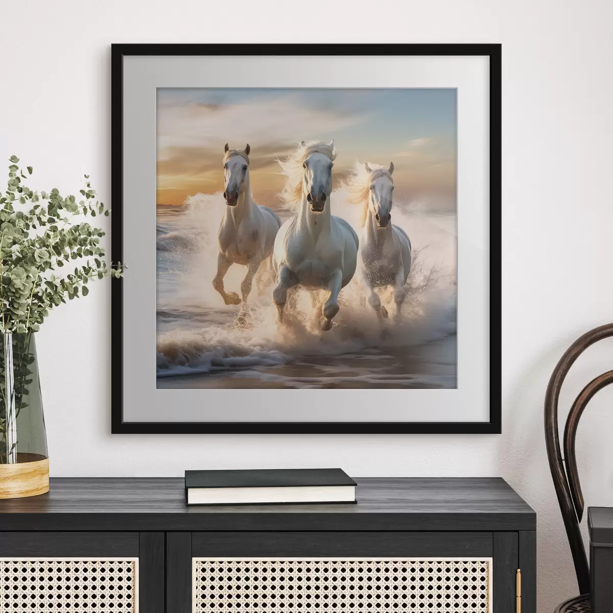 Poster Pferde am Ufer f50037