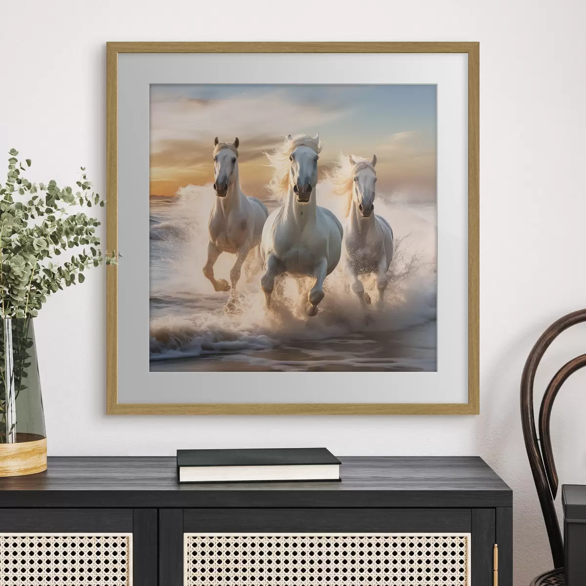 Poster Pferde am Ufer f50037