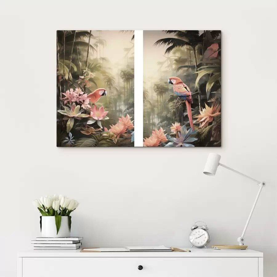 Fototapete Tropische Flamingos m30771