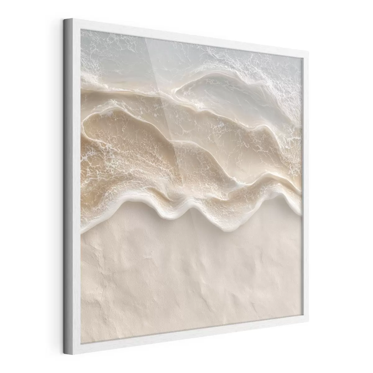 Poster Meerschaum auf warmem beigem Hintergrund im zeitgenössischen Malstil f49714