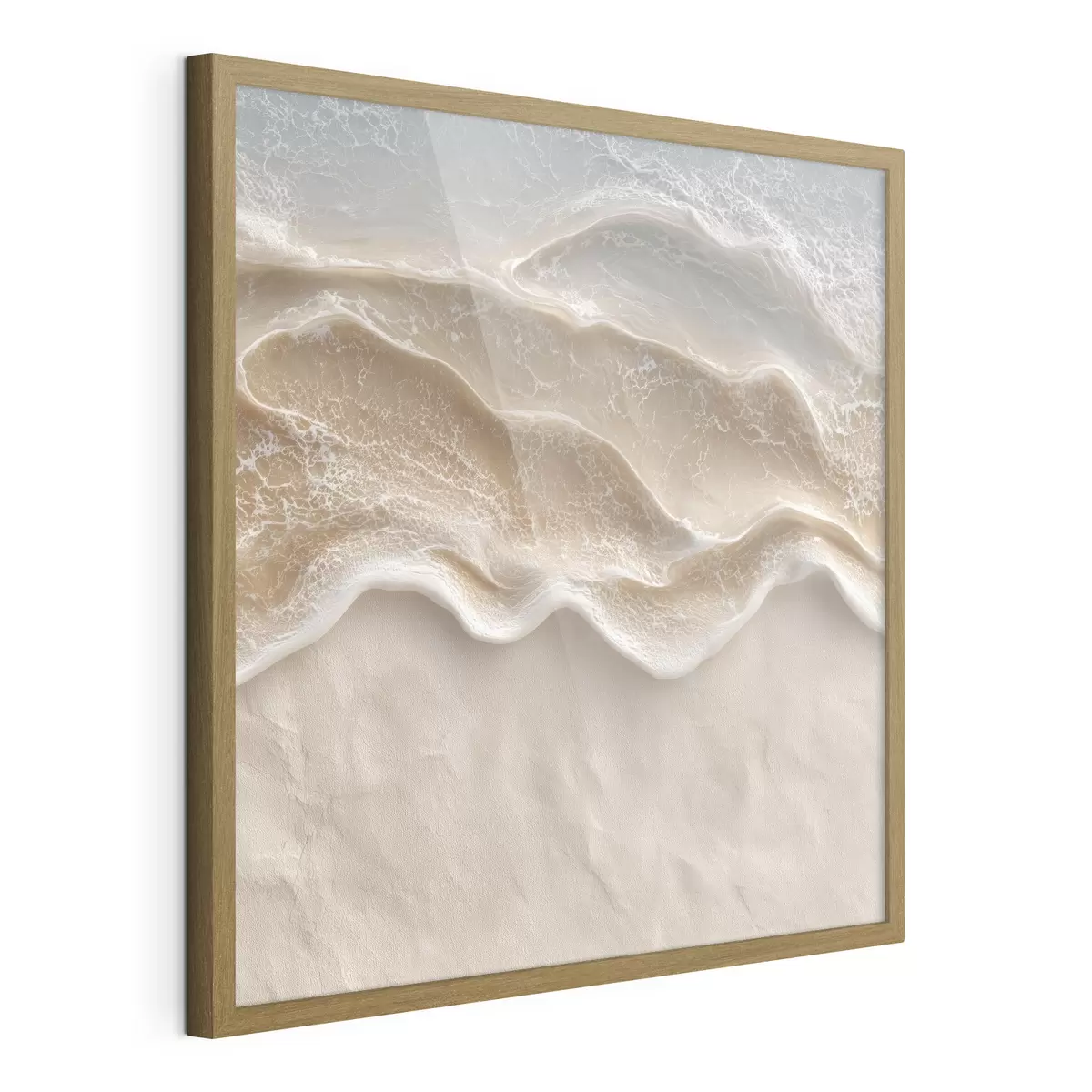 Poster Meerschaum auf warmem beigem Hintergrund im zeitgenössischen Malstil f49714