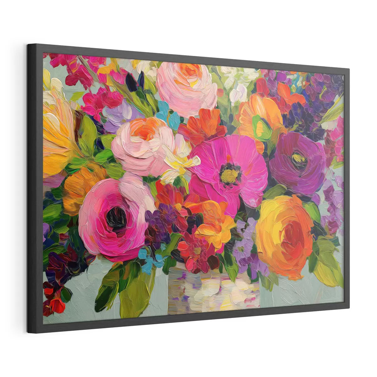 Poster Ein farbenfroher Blumenstrauß f50039