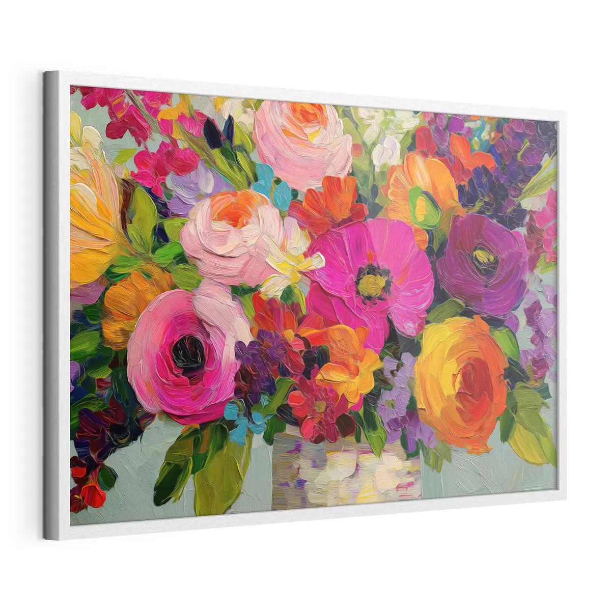 Poster Ein farbenfroher Blumenstrauß f50039