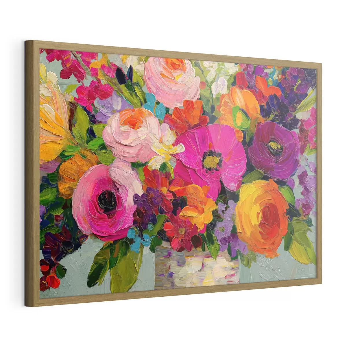 Poster Ein farbenfroher Blumenstrauß f50039