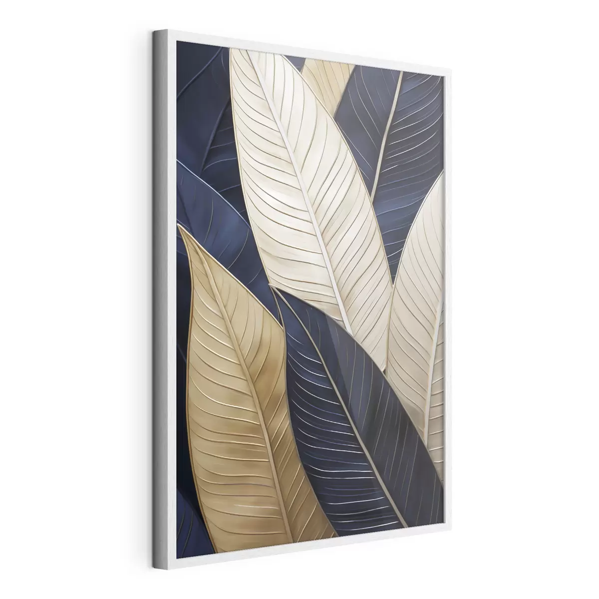 Poster Malerei mit Blattimitationen f50062