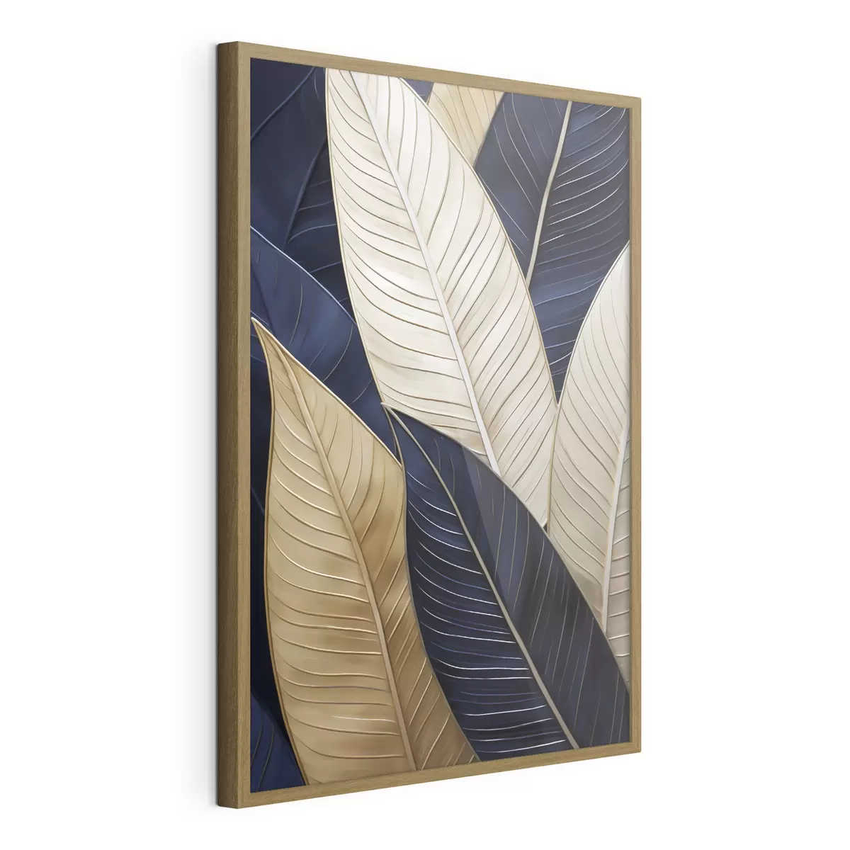 Poster Malerei mit Blattimitationen f50062