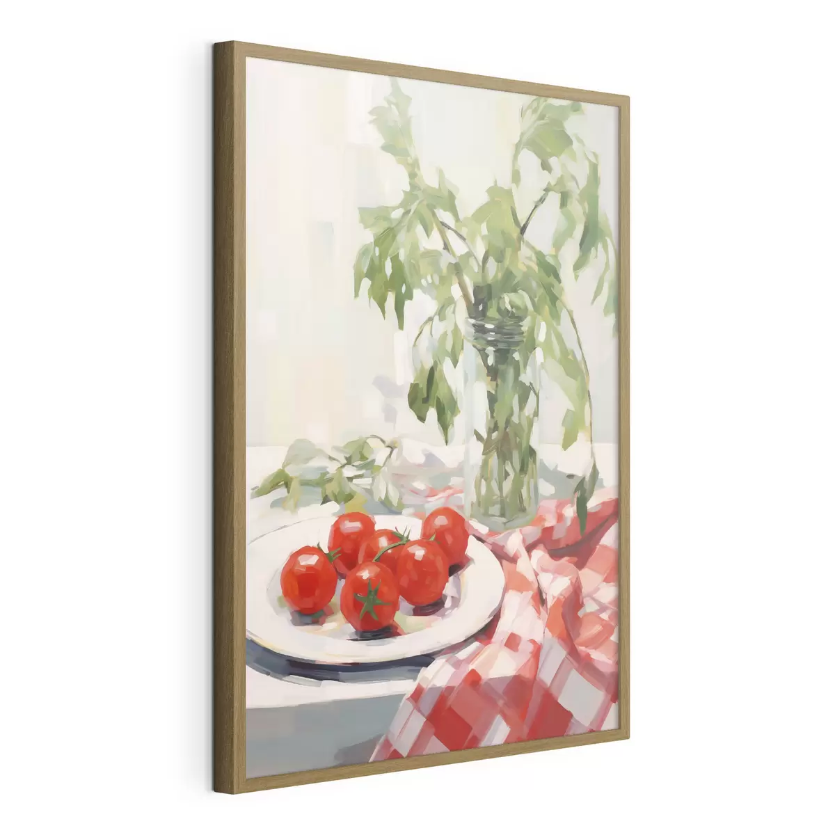 Poster Tomaten auf einem Teller, Gemäldeimitation f50064