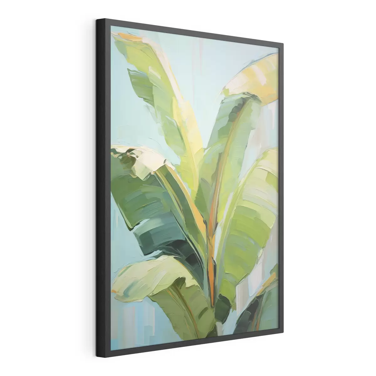 Poster Bananenpalmenblätter, Imitationsgemälde f50069
