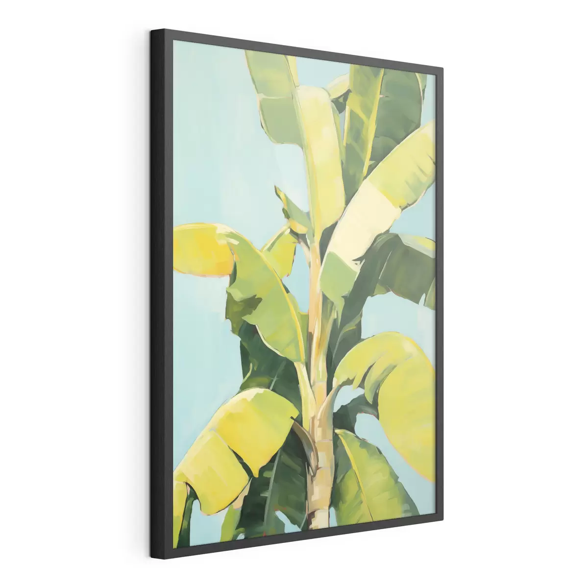 Poster Blätter einer Bananenpalme, Imitationsgemälde f50070