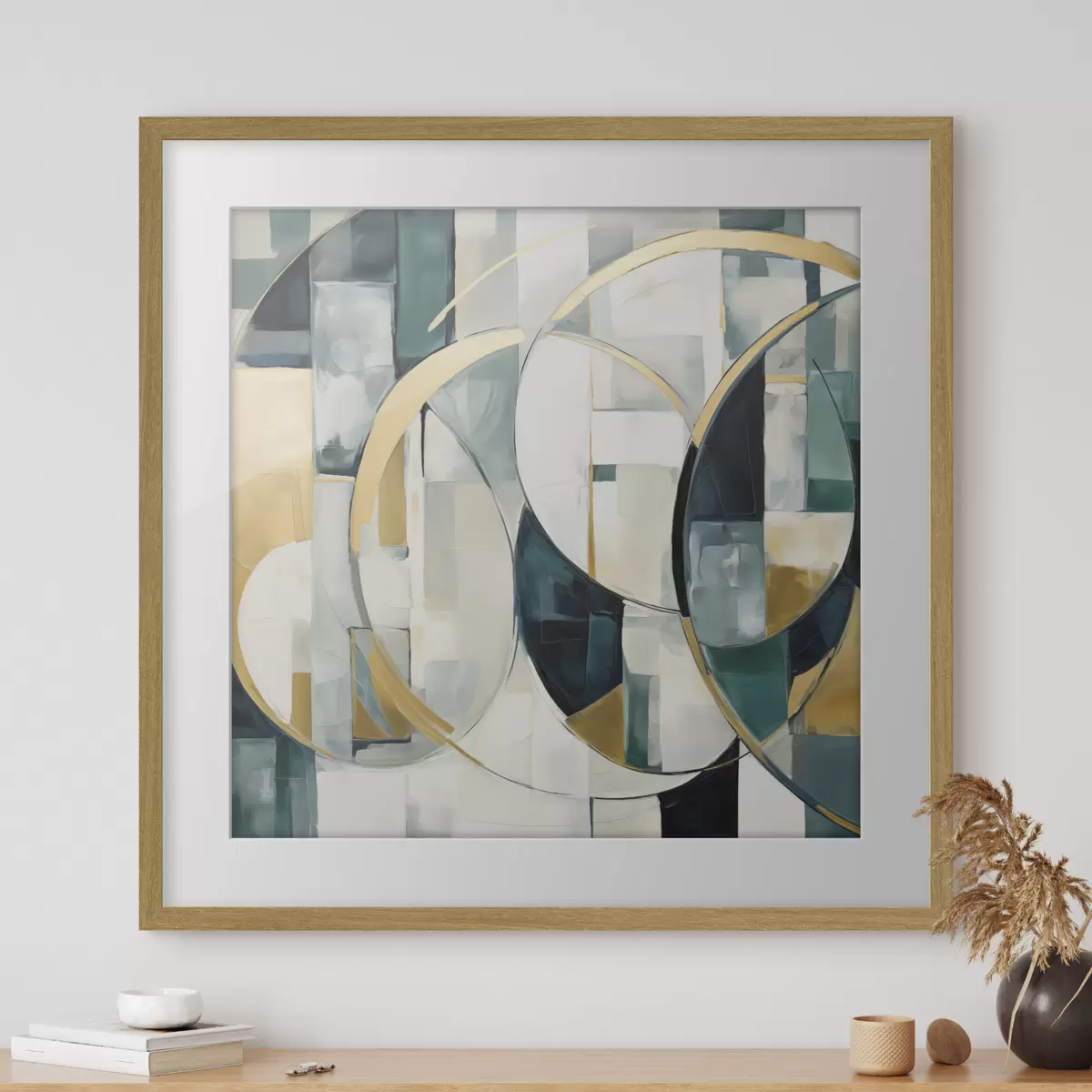 Poster Chaotische Abstraktion, Nachahmung der Malerei f50073