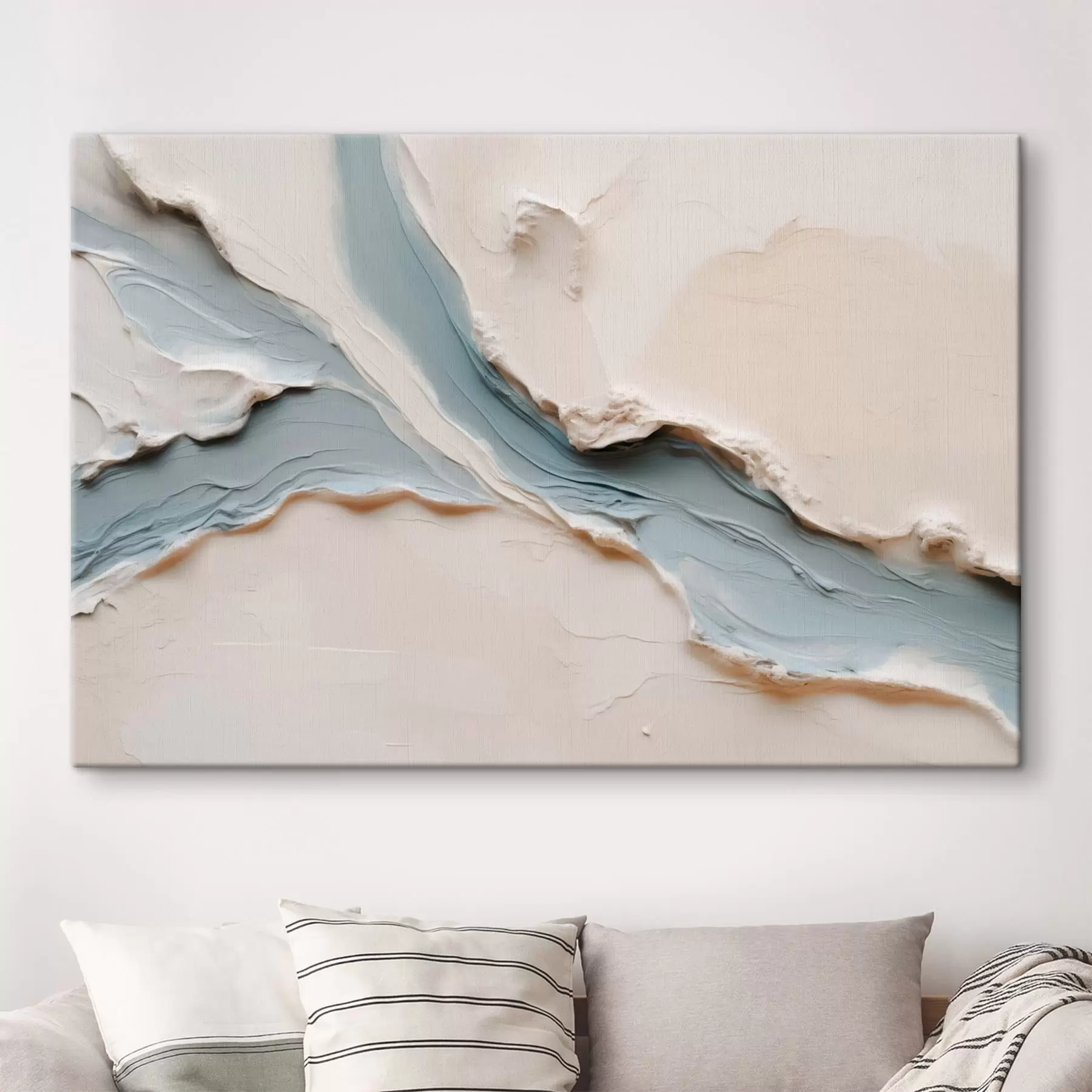 Fototapete Abstraktes Design mit blauem Fließeffekt s49953