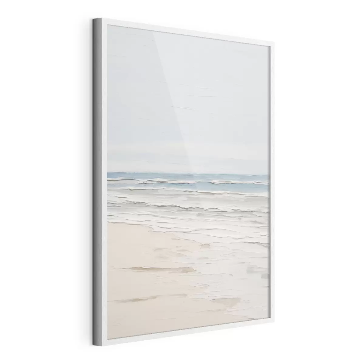 Poster Minimalistische Strandlandschaft in hellen Farbtönen f49951