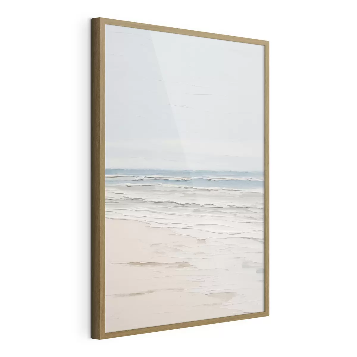 Poster Minimalistische Strandlandschaft in hellen Farbtönen f49951