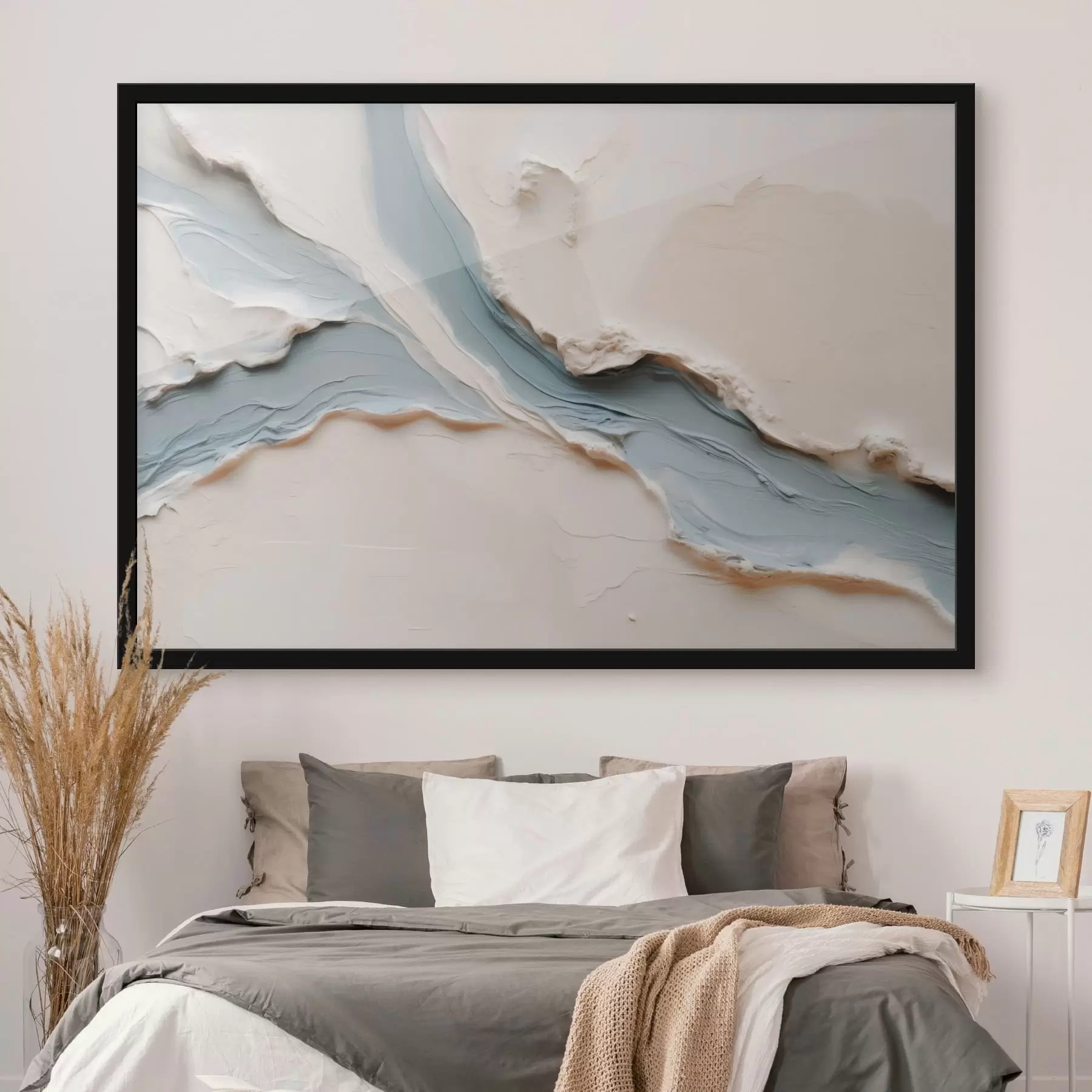 Fototapete Abstraktes Design mit blauem Fließeffekt f49953