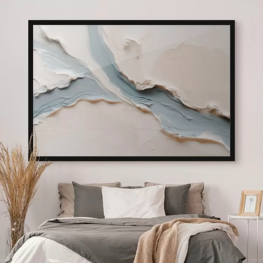 Fototapete Abstraktes Design mit blauem Fließeffekt f49953