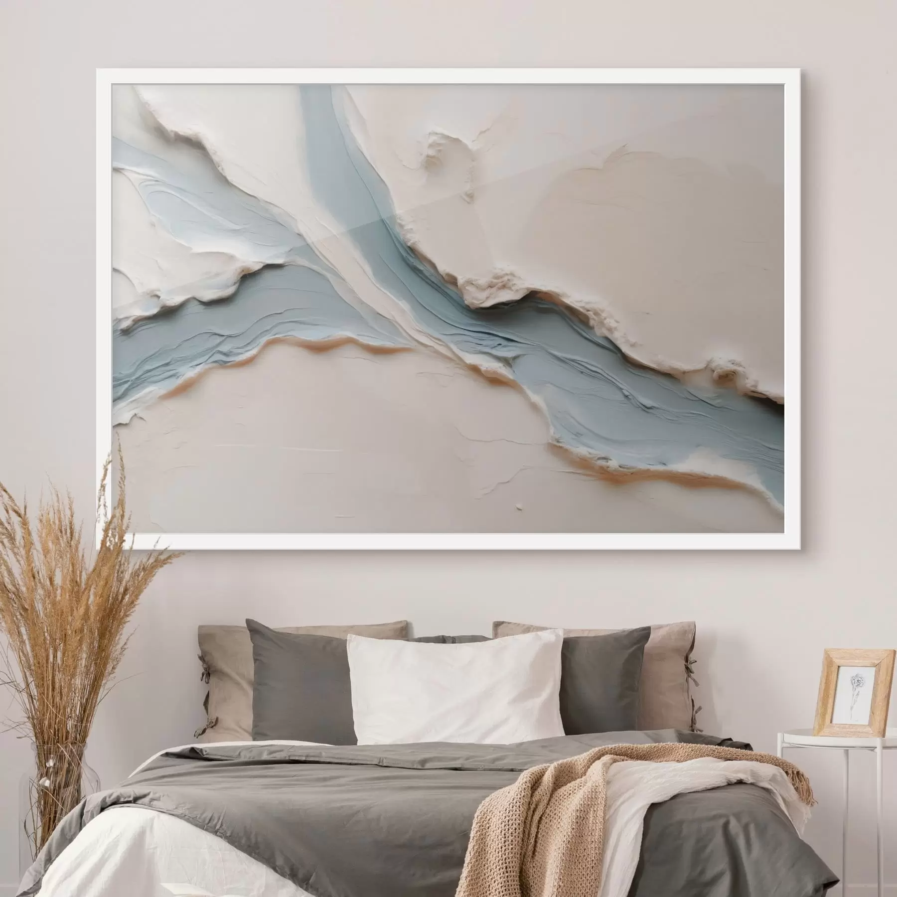 Fototapete Abstraktes Design mit blauem Fließeffekt f49953