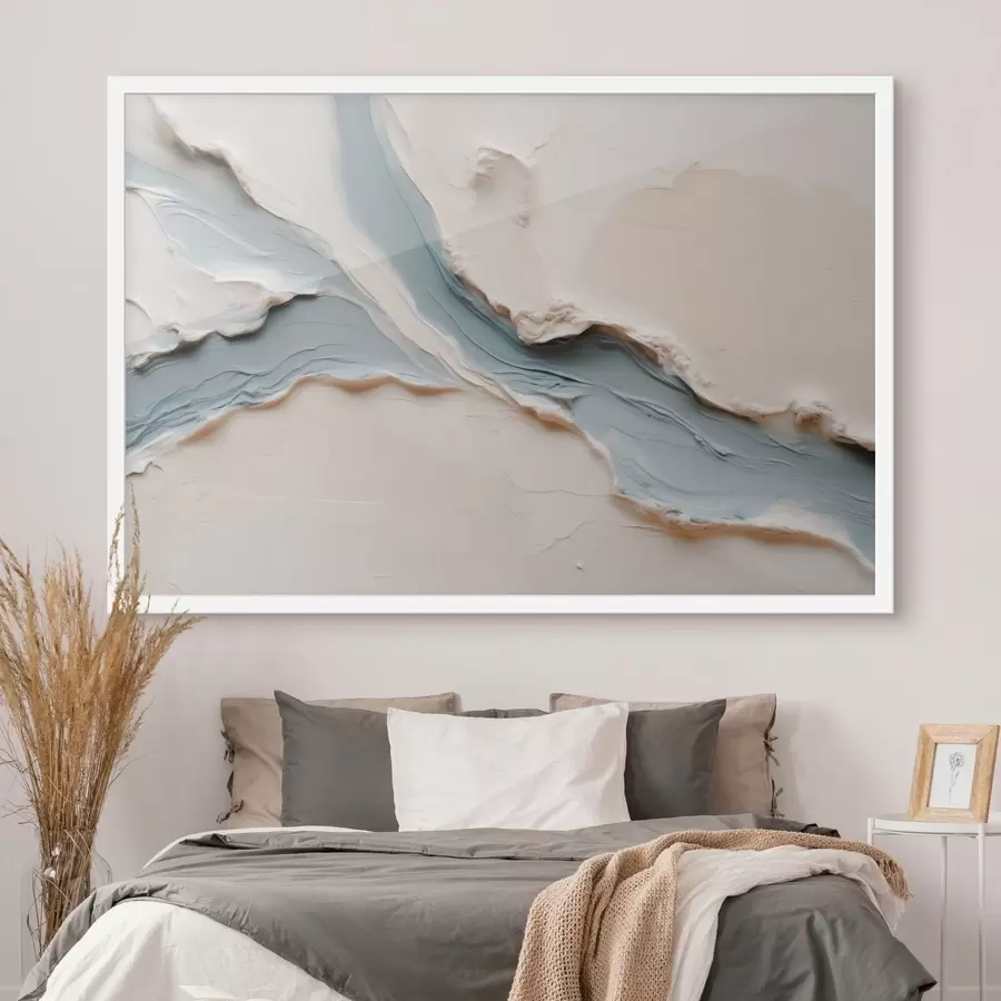 Fototapete Abstraktes Design mit blauem Fließeffekt f49953