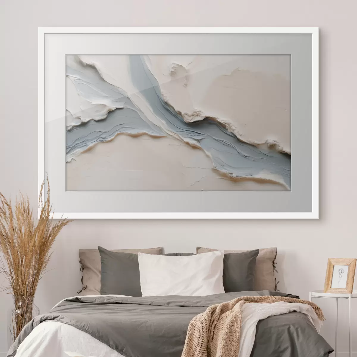 Poster Abstraktes Design mit blauem Fließeffekt f49953