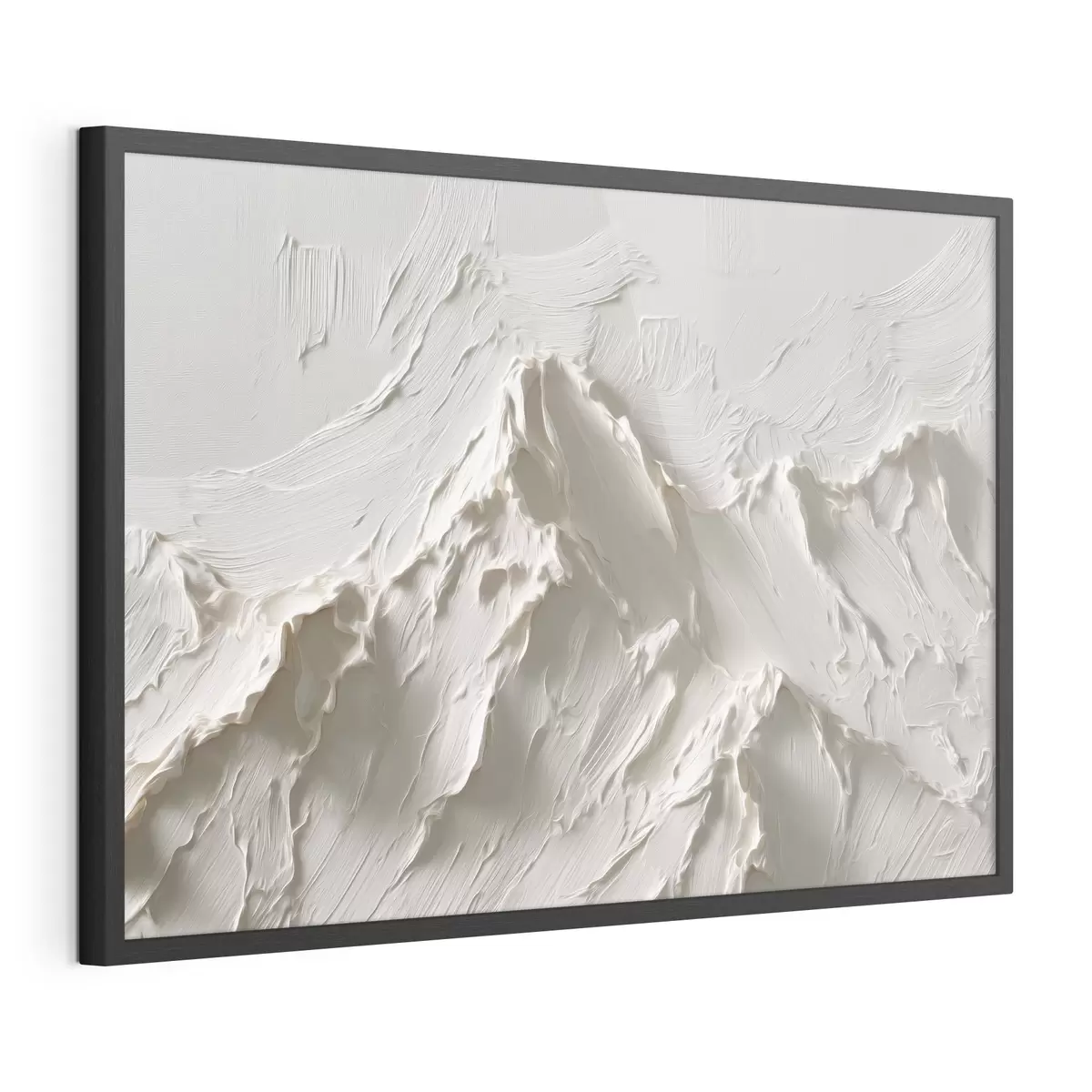 Poster Berggipfel in hellen Farbtönen mit Relief-Effekt f49965