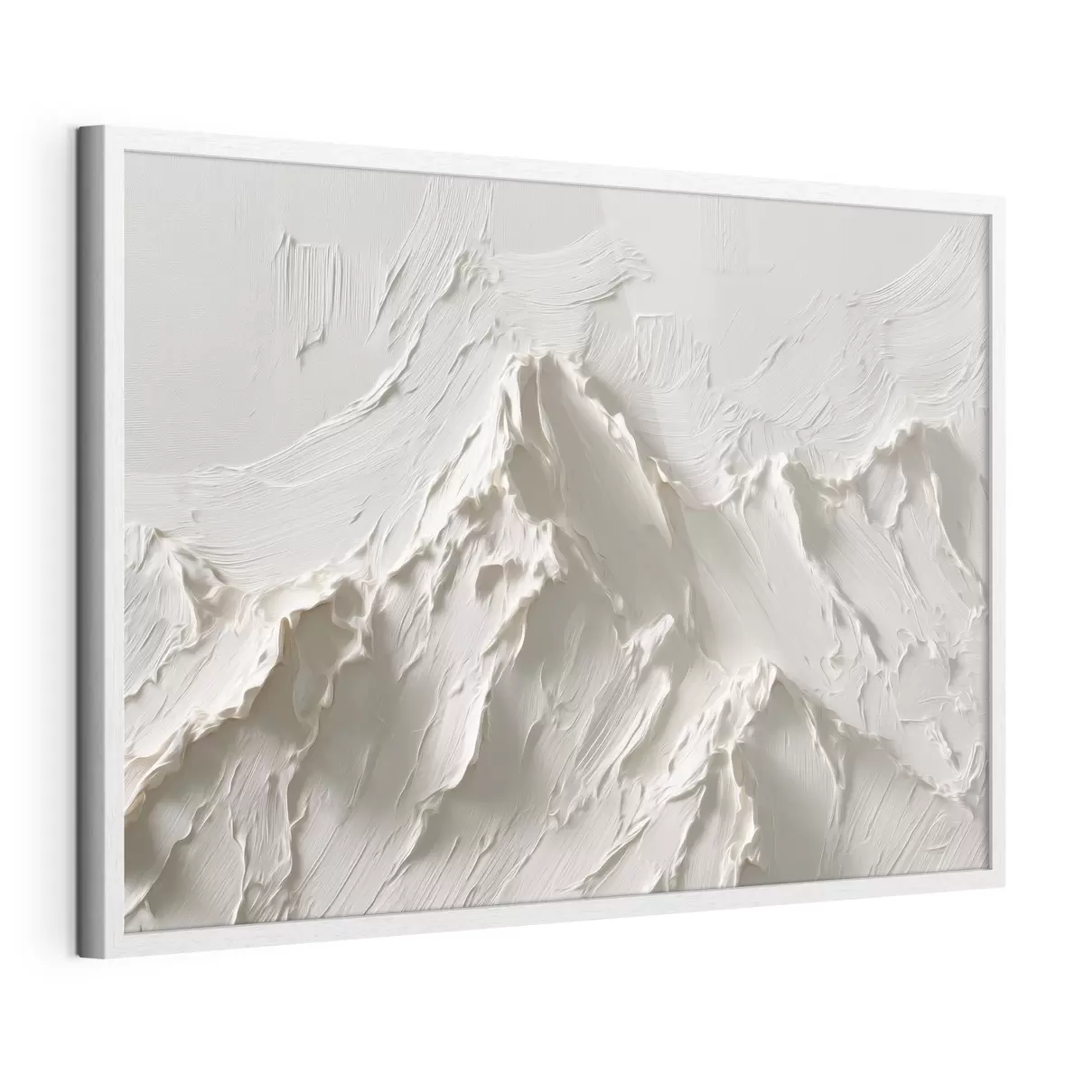 Poster Berggipfel in hellen Farbtönen mit Relief-Effekt f49965