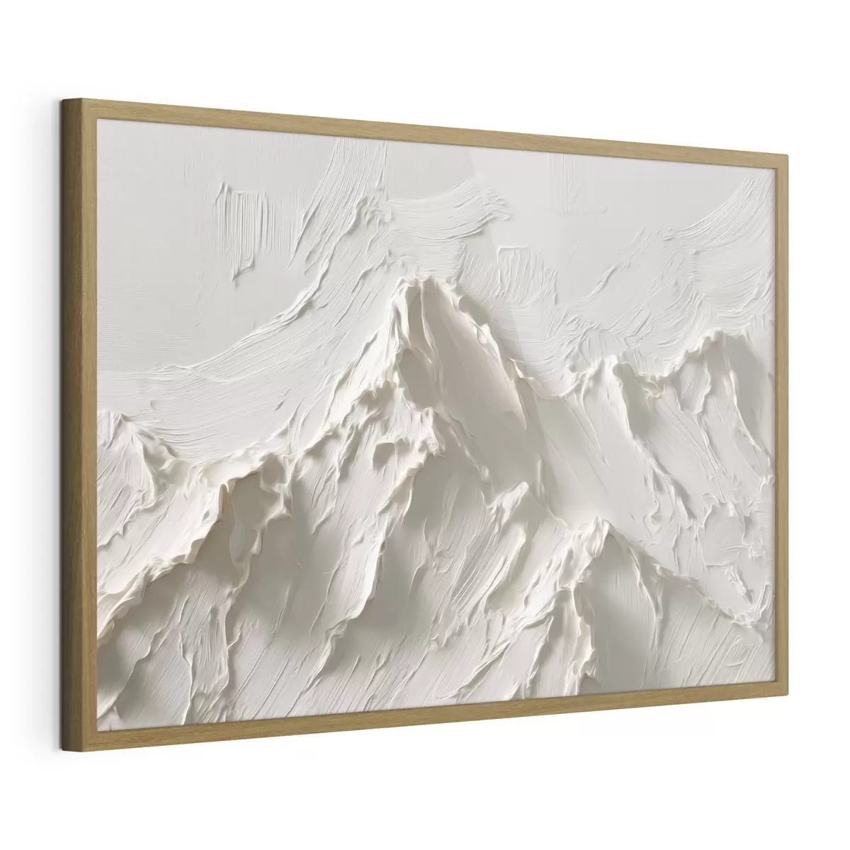 Poster Berggipfel in hellen Farbtönen mit Relief-Effekt f49965