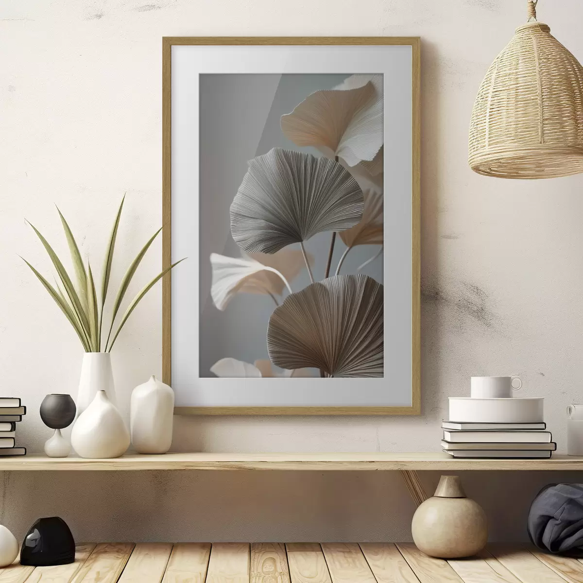 Poster Zierblätter in Fächerform f49971