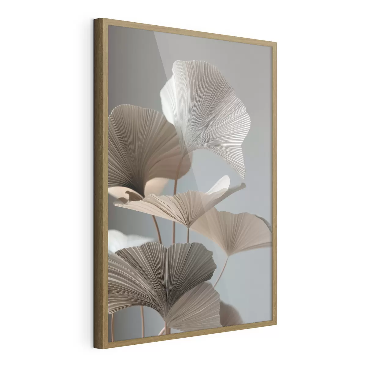 Poster Minimalistische, fächerförmige Blätter f49972