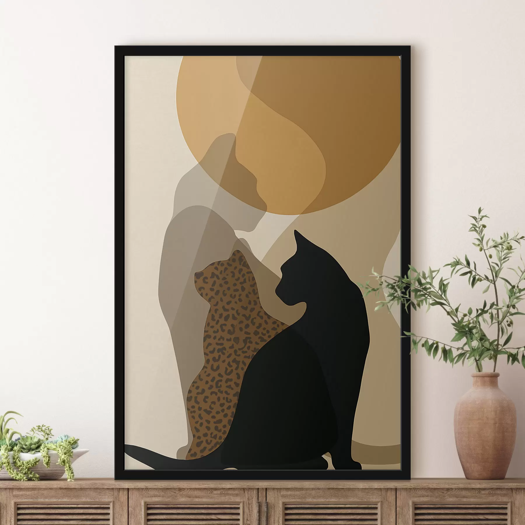 Fototapete Schatten von Katzen f50103